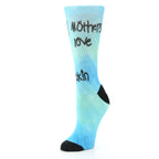 Women's Happy Mother's Day Handwritten Teal and Light Blue Note