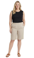 Women's Easy Pull-On Bermuda Shorts in Denim and Twill