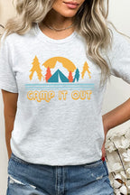 Camp It Out Tents in Forest Summer Graphic Tee T-Shirt