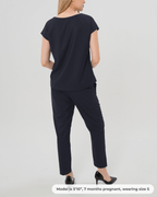 Elizabeth Under Belly Maternity Pants in All-Season Wool