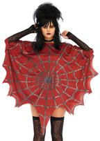 Glitter web poncho