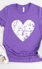 Distressed Heart Graphic Tee T-Shirt PLUS