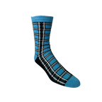 Blue Plaid Bamboo Sock