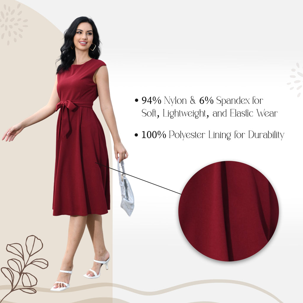 Womens Vintage Cocktail Dresses - Bridesmaid & Prom Dress - Burgundy