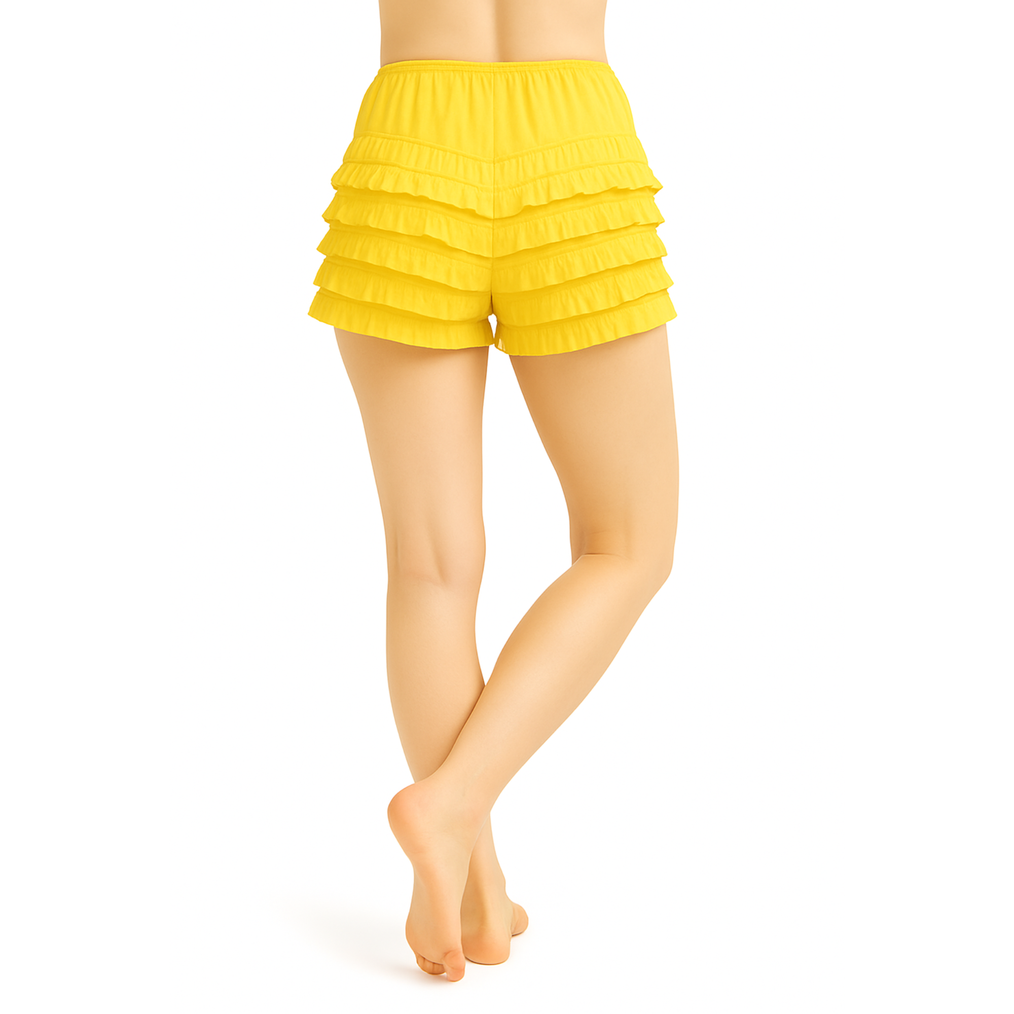 Malco Modes Ruffle Shorts for Women â??Yellow Bloomers, Halloween Costume, Lace Bloomers, Sexy Ruffle Shorts & Y2K Costumes