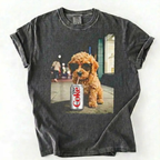 Dog Breeds "Drinking Diet Coke" Graphic T-Shirt