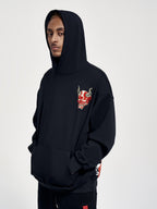 KH9060 Red Oni Embroidered Hoodie
