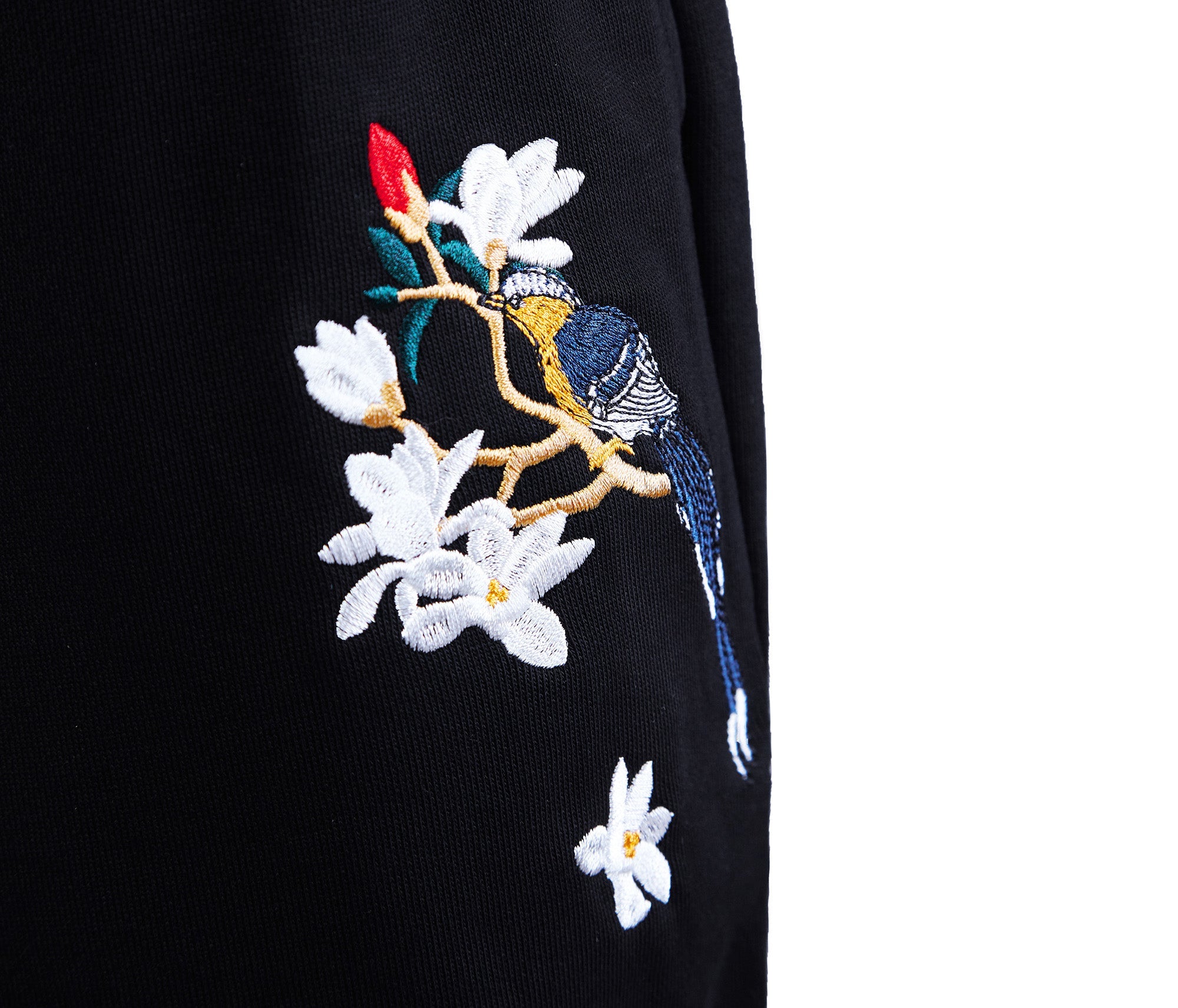 7046 Flowers Embroidery Joggers