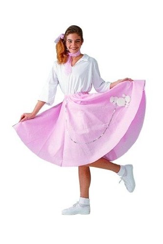 Women's Poodle Skirt- Red O/S