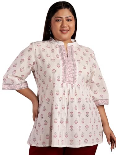 Libas Extra Love WomenS Cotton Straight Kurti (25391_White_4Xl)