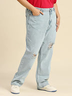 High Star WomenS Wide Leg Stretchable Mid Rise Jeans