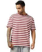 Leriya Fashion Mens T-Shirt | T Shirt For Men| Oversized T Shirt For Men| Loose Fit T Shirt For Men (Medium, Red)