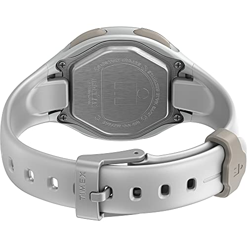 TIMEX Women's IRONMAN Transit 33mm Resin Strap Watch - White/Chrome tone- White resin strap