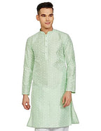 Be Active MenS Traditional Embroidered Lucknowi Full Sleeves Kurta || Cotton Kurta For Men || Men Kurta For Wedding || Kurta Fo