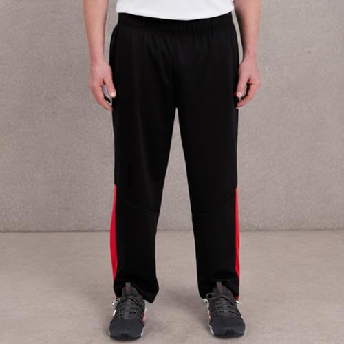 PUMA mens Contrast Sweatpants, Puma Blackhigh Risk, Medium US