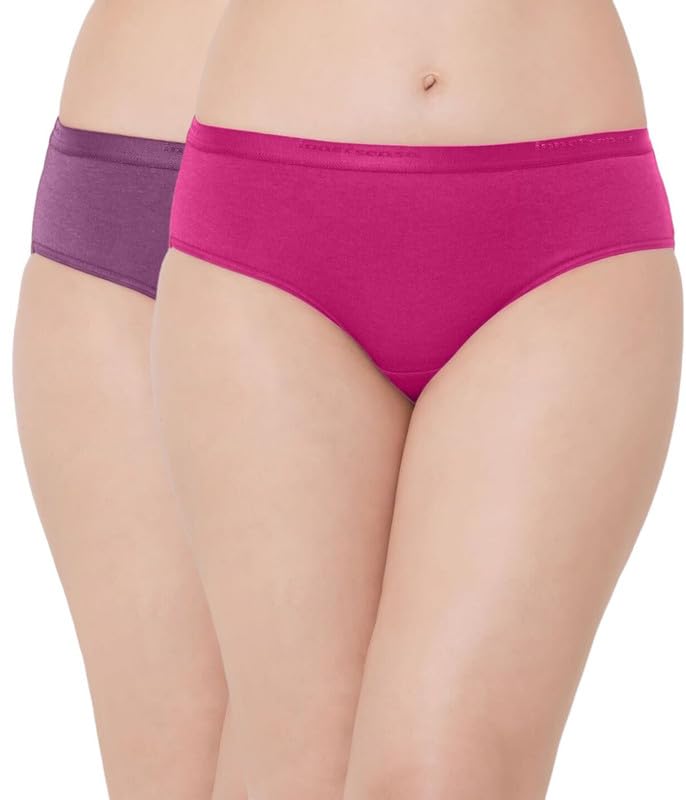 Inner Sense Soft Organic Cotton Bamboo Underwear For Women | 4X Stretchable, Anti Odour Anti Fungal, Full Rear Coverage, Flat Se