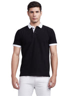 Greciilooks T-Shirts For Men| Solid Plain T-Shirts| Polo-Collar Neck T Shirt| Half Sleeves Casual T-Shirt For Men| Regular Wear 