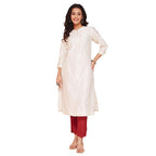 Fabindia WomenS Cotton Solid Slim Kurta (1037341White_Off White