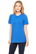 Bella Canvas 4.2 oz. Missy Short-Sleeve Jersey Crew Neck B6400 -True Royal -L