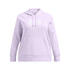 Under Armour Womens Rival Fleece Big Logo Hoodie, (535) Salt Purple / / White, X-Large