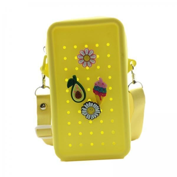 Enakshi 2Xholes Shoulder Bag Practical Silicone Phone Holder Bag For Women Sport Yellow|Clothing, Shoes & Accessories | Womens H 10-41-83