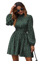 DHRUVI TRENDZ Womens Delta Rayon Women Western Dresses Regular Fit A-Line (DT-WD1043_Green_L)