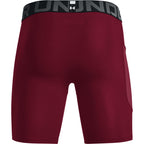 Under Armour Men's Armour HeatGear Compression Shorts, Cardinal (625)/White, Small