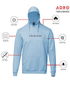 ADRO Men's Cotton Neck Hooded Sweatshirt (H22-M-FRL-SK_SkyBlue_M)