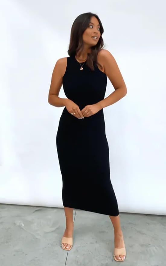 Toochki Dress For Women | Dresses For Women Dress | Black Bodycon Dress | Black Bodycon Dress | Midi Length Dress | Lycra Bodyco