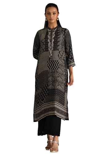 Soch Women Muslin Ethnic Motif Kurta with Zardozi