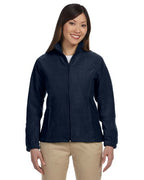 Ladies 8 oz Full-Zip Fleece - BLAcK - XS(D0102H76W1X)