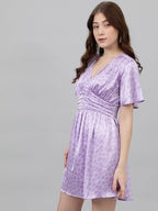 Kotty WomenS Fit And Flare Purple Dress