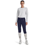 Under Armour Womens Utility Softball Pants 22, (410) Midnight Navy / / Baseball Gray, Small