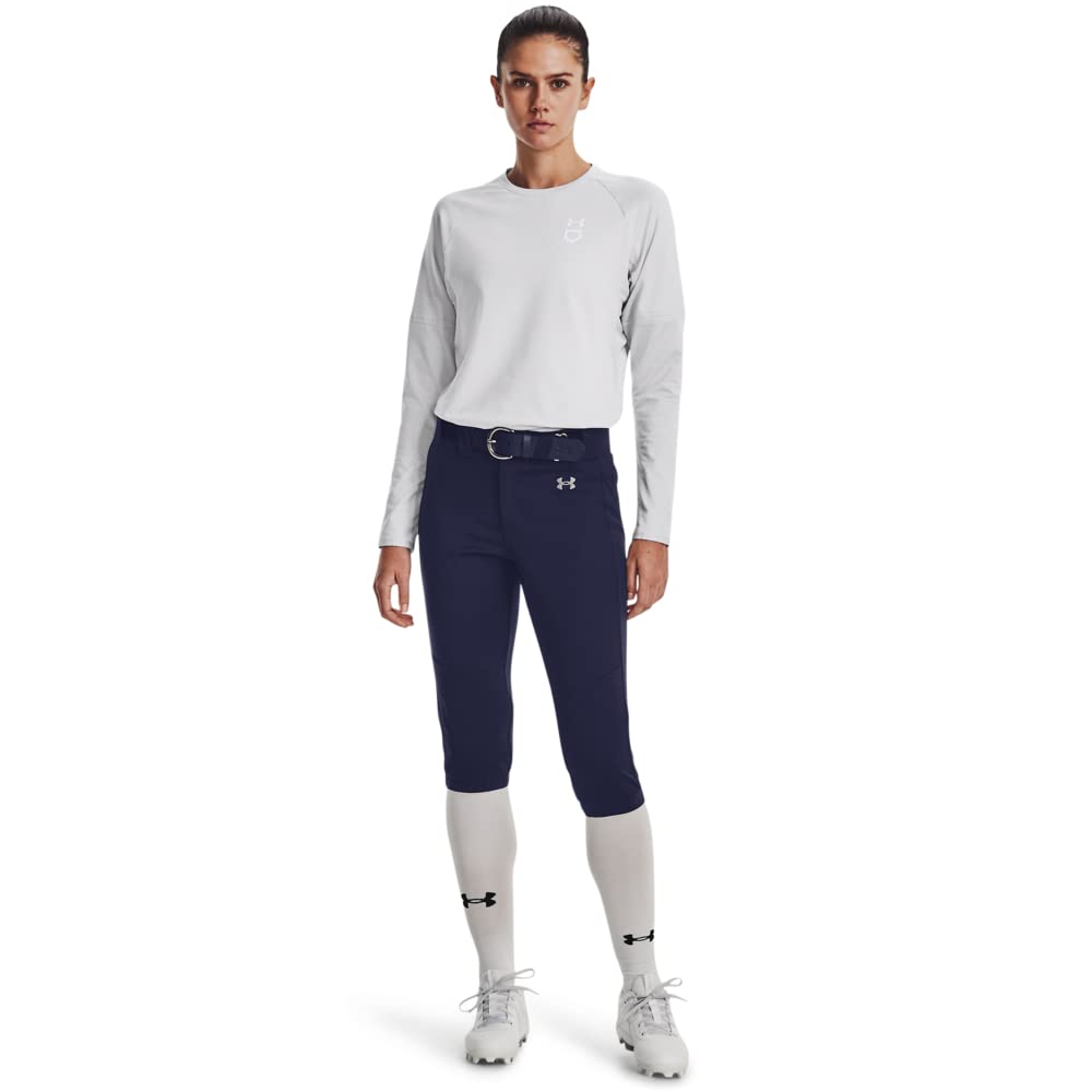 Under Armour Womens Utility Softball Pants 22, (410) Midnight Navy / / Baseball Gray, Small