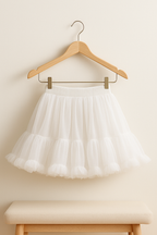 Malco Modes Fluffy Tutu Mini Skirt for Women | White Tutu | Festival | Rave Outfit | Costume Wear