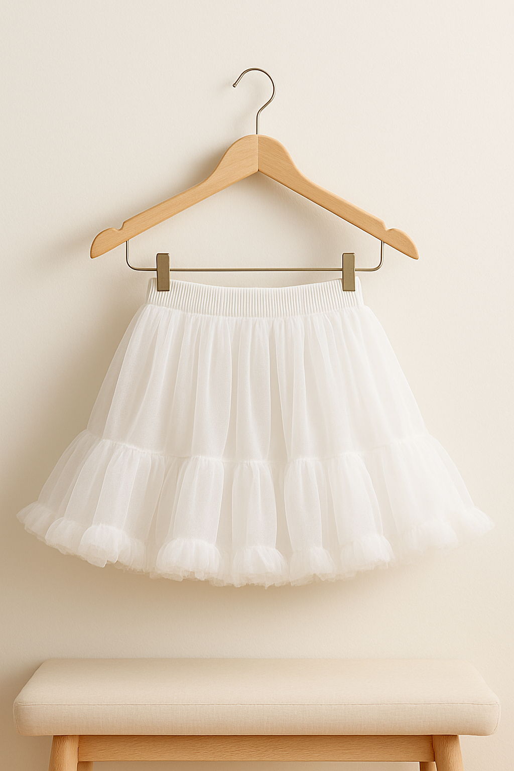Malco Modes Fluffy Tutu Mini Skirt for Women | White Tutu | Festival | Rave Outfit | Costume Wear