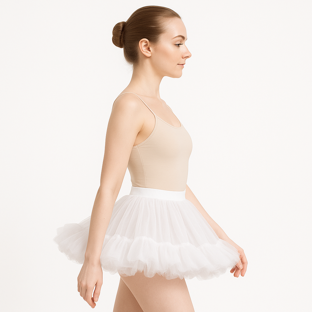 Malco Modes Fluffy Tutu Mini Skirt for Women | White Tutu | Festival | Rave Outfit | Costume Wear