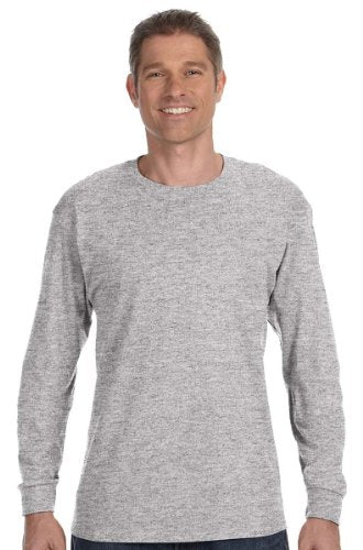 Unisex 61 oz Tagless Long-Sleeve T-Shirt - ASH - S(D0102H7NH2T)