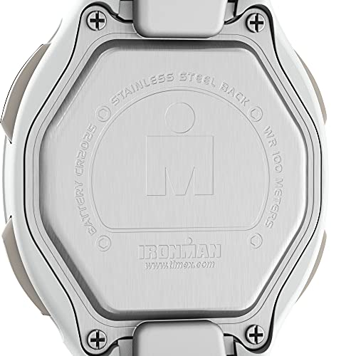 TIMEX Women's IRONMAN Transit 33mm Resin Strap Watch - White/Chrome tone- White resin strap
