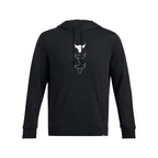Under Armour Men's Project Rock Rival Fleece Hoodie, (001) Black / / White, X-Large