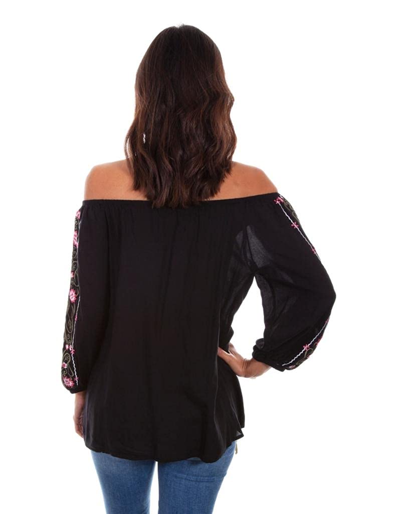 BOLD STRIPE EMB. BLOUSE