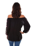 BOLD STRIPE EMB. BLOUSE