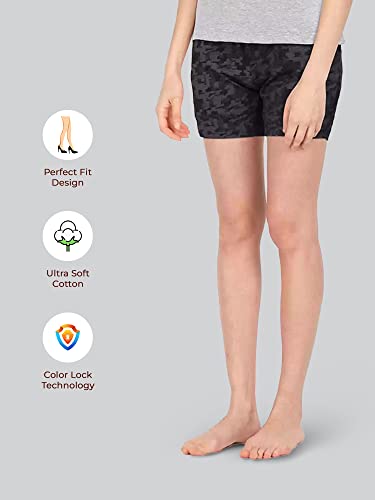 Lyra Pure Cotton Printed Night Shorts For Women