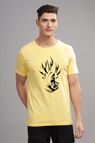 ADRO Tshirt for Men | Printed T Shirt for Men | 100% Cotton T-Shirt |Printed T Shirt | T-Shirts | RN24-GOK-LY-S Light Yellow