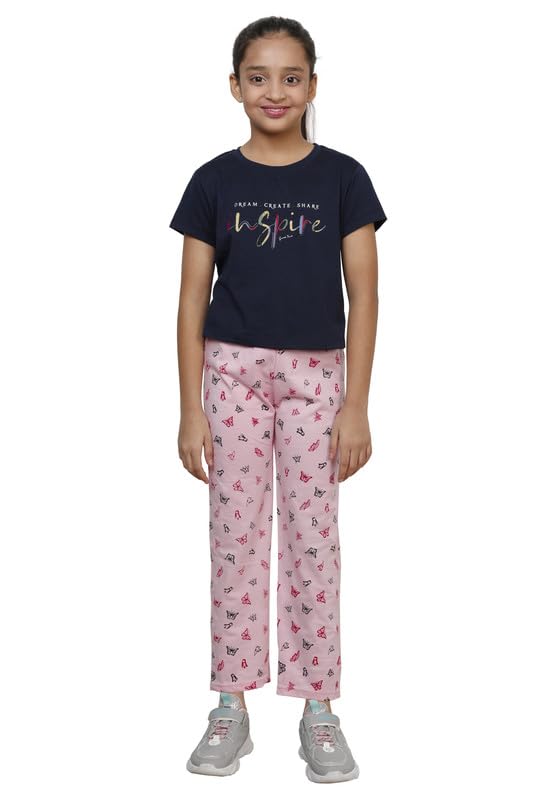 Girls Printed Cotton Regular Fit Pyjamas Lower (Pack of 3) Multicolor31 14-15