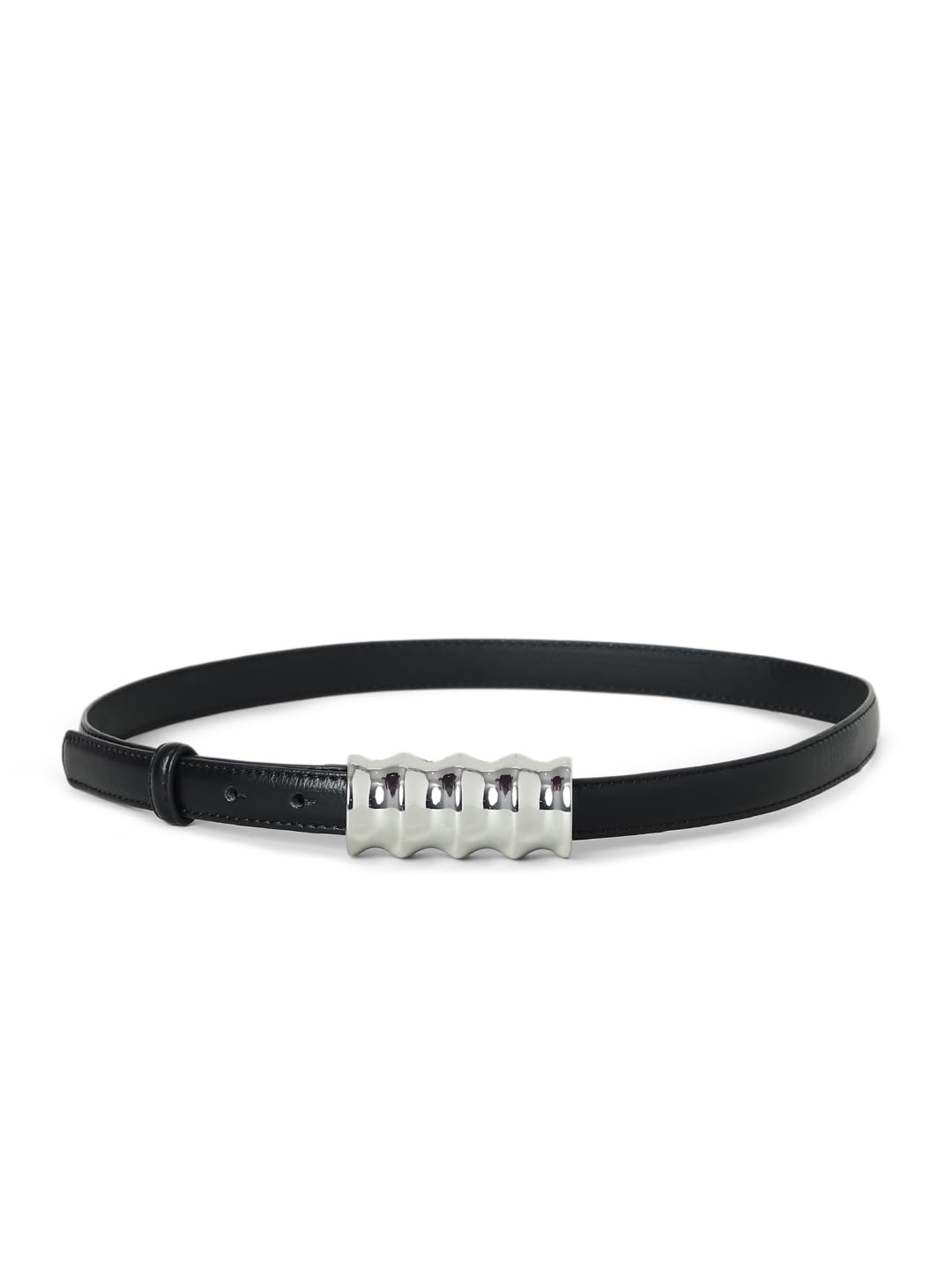 Only WomenS Solid Black Belt 95