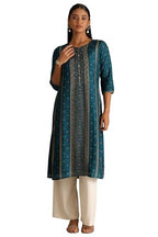 Soch Women Dola Silk Botanical Print Kurta with Mirror and