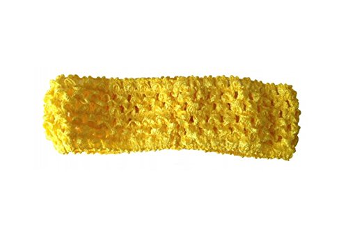 Akinoskids Newborn Infant Baby Crochet Elastic Headband Top Tutu Crochet Headband Crochet Hair Bands Girl Accessories White 11