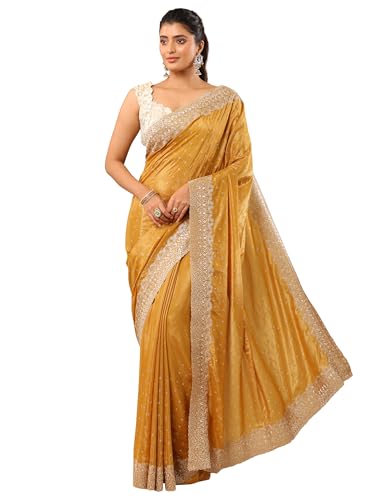 Libas Embellished Crepe Saree For Women (47929P)