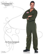 Men's Air Force Costume - Jumpsuit, Dark Green, One Size